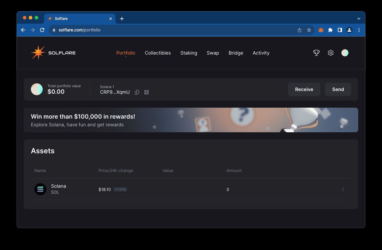 步骤 9：将 Solana 钱包连接到 Solflare_图2